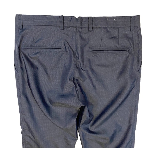 J. Lindeberg Men Elof Pants 36x32 Regular Fit Light Poly Blue Gray Striped Golf - Picture 15 of 16